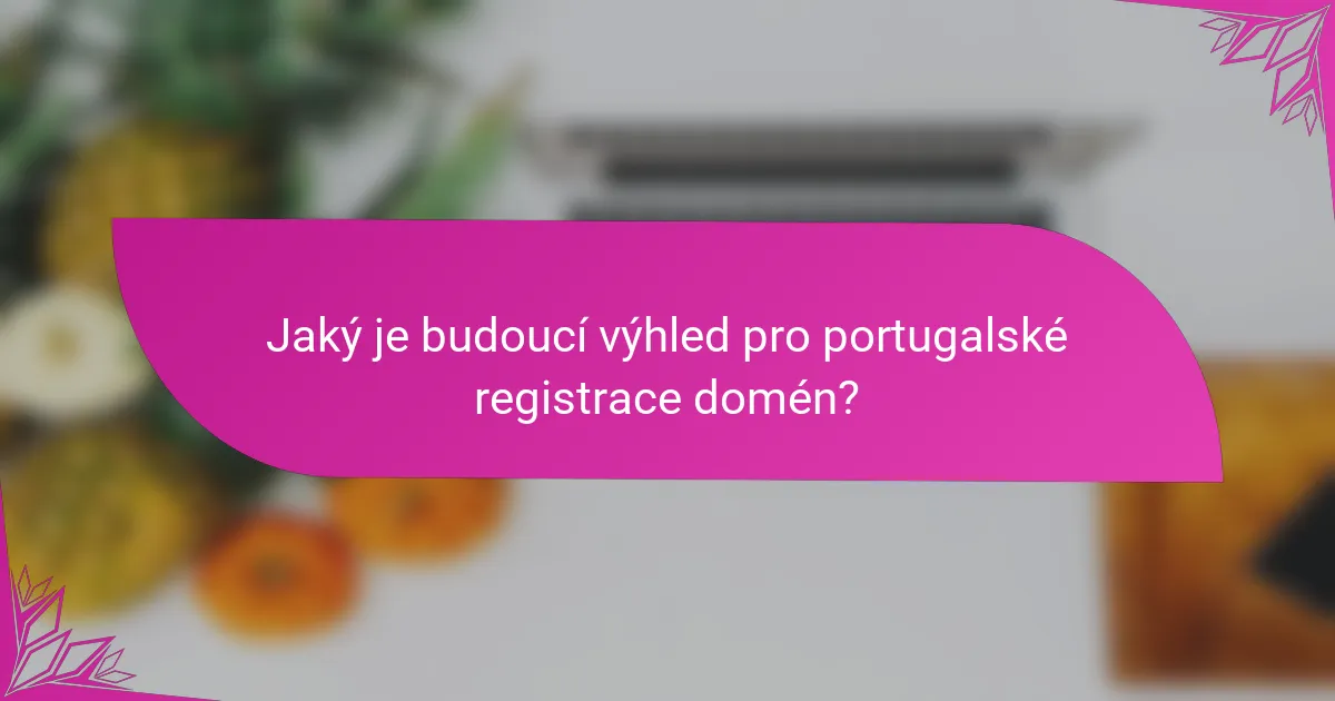 Jaký je budoucí výhled pro portugalské registrace domén?